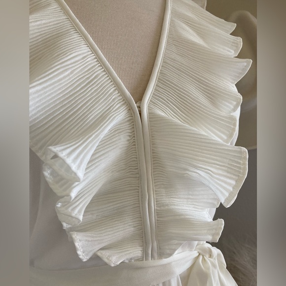 Lulus Loved By You White Pleated Chiffon Maxi Dress - Picture 6 of 8